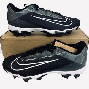 Nike Vapor Edge Shark 2 Black/Gray Football Cleats DH5088-010 Mens Size 10.5